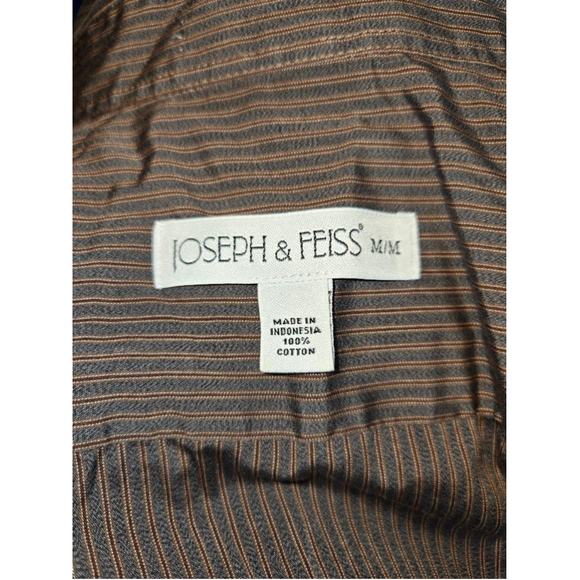 Joseph and Feiss | Mens | Dress Shirt | Olive and Orange | Size Medium - Picture 6 of 6